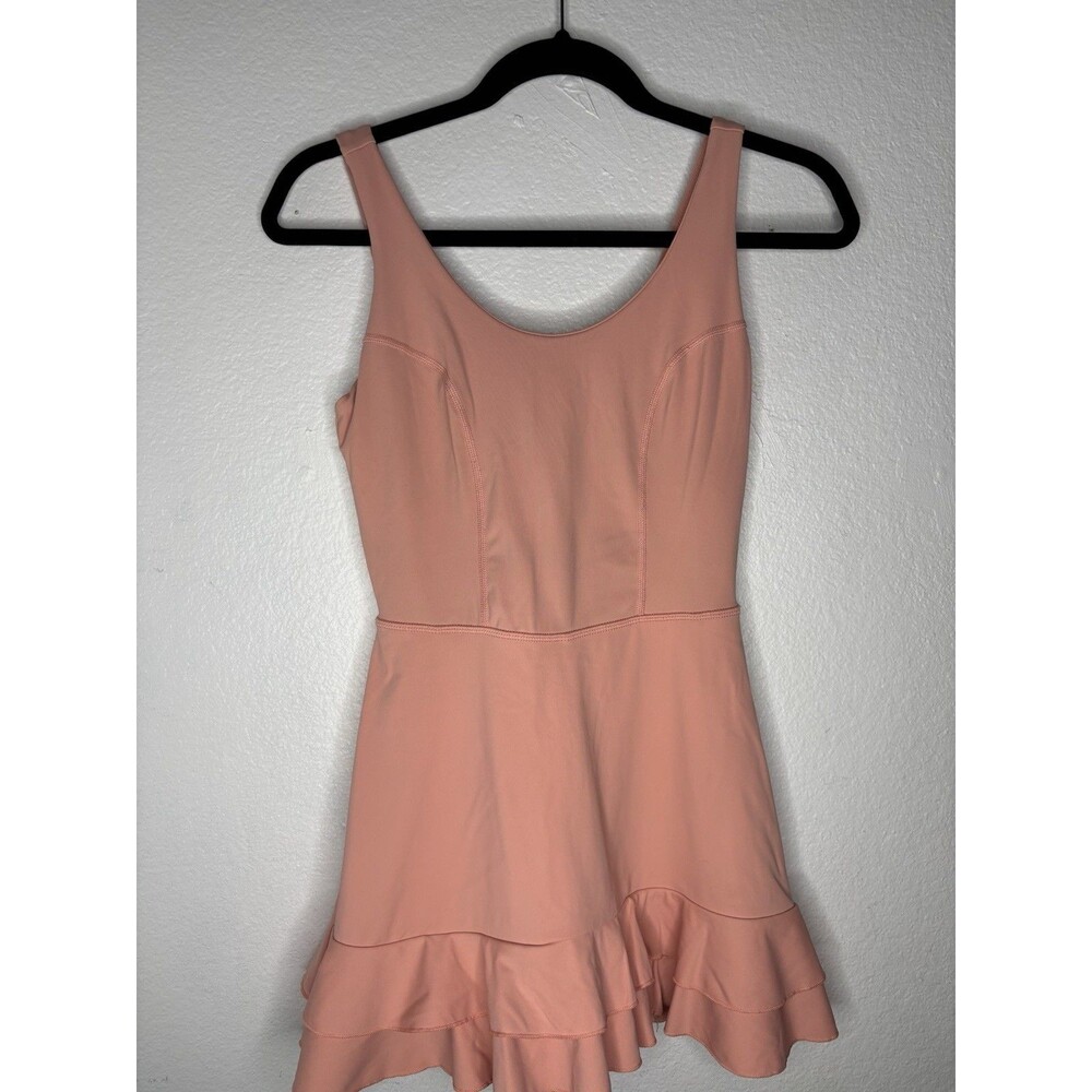 JoyLab Women's Ruffle Active Tennis Dress in a coral orange sz xs